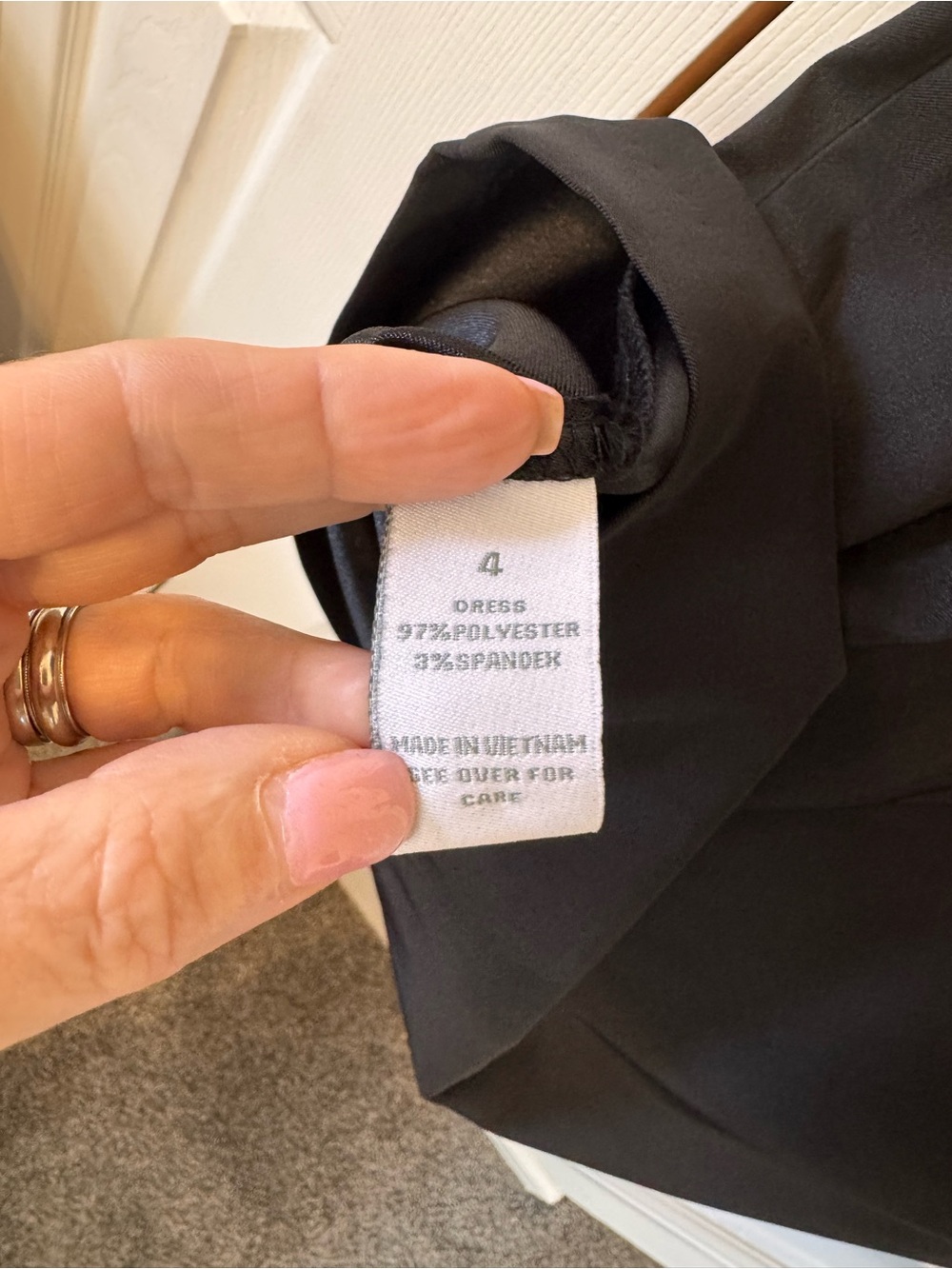 dressbarn Black Sleeveless Tailored Sheath Dress Size 4 Timeless LBD Back Zipper - Picture 8 of 11